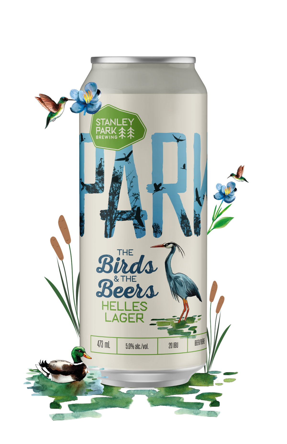The Birds and The Beers Helles Lager 5% ABV  - PARKBEER 473ml Tall Can