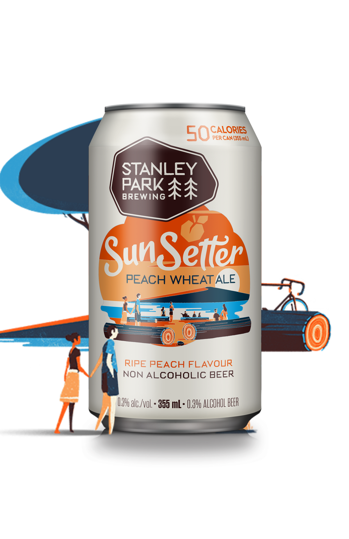 Non Alcoholic SunSetter Peach Wheat Ale 355ml 4-Pack