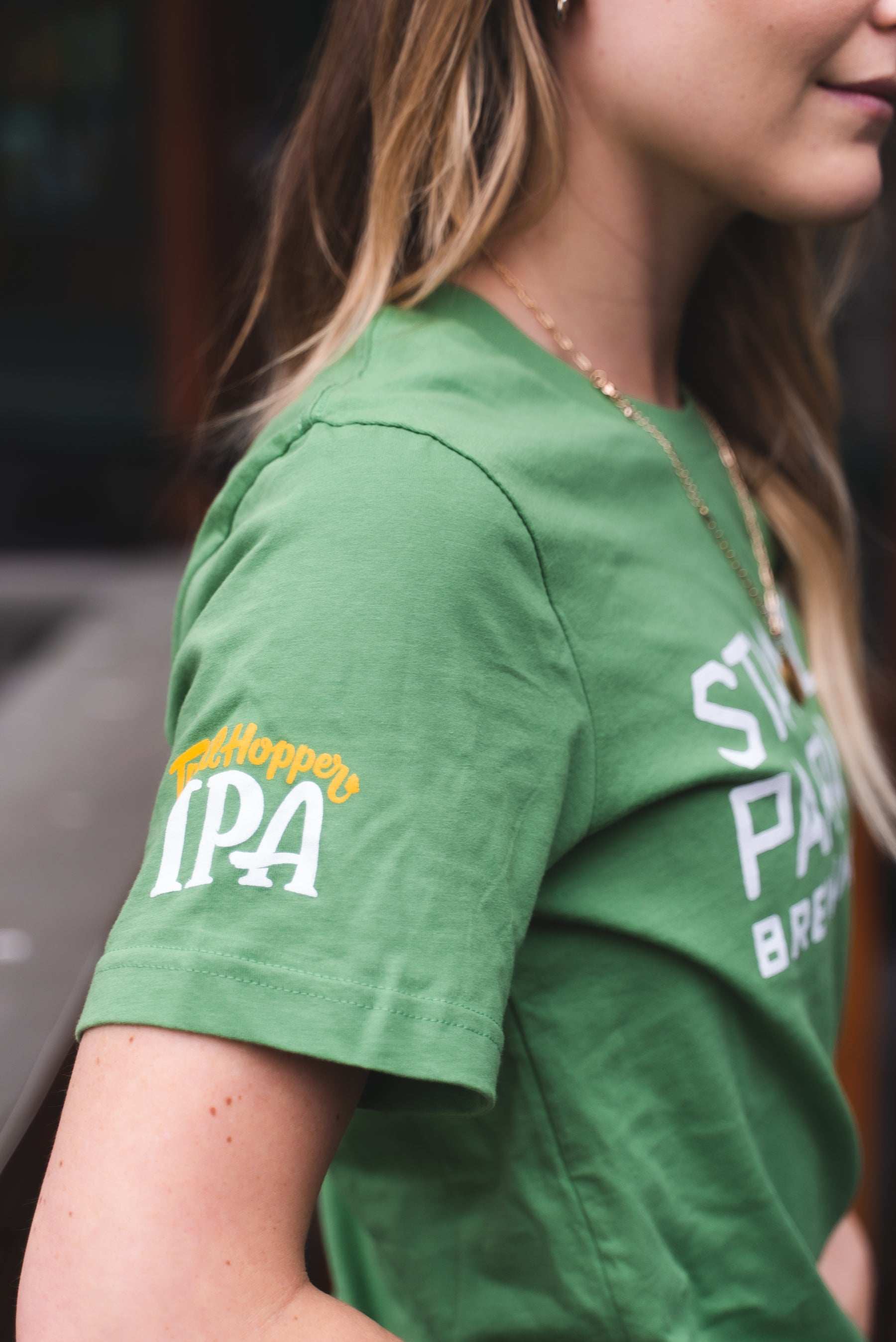 Stanley Park Brewing Trail Hopper Unisex Green t-shirt
