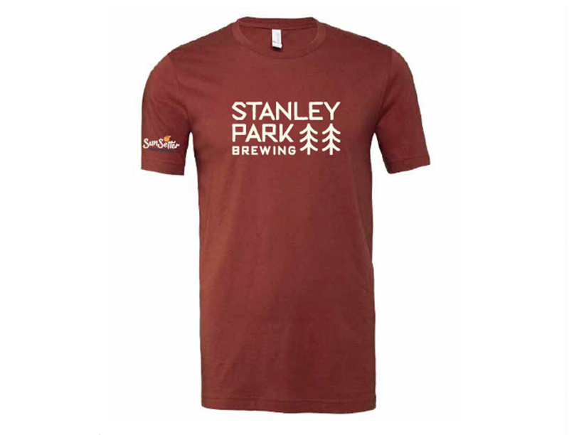 Stanley Park Brewing Sunsetter Unisex Rust Red t-shirt