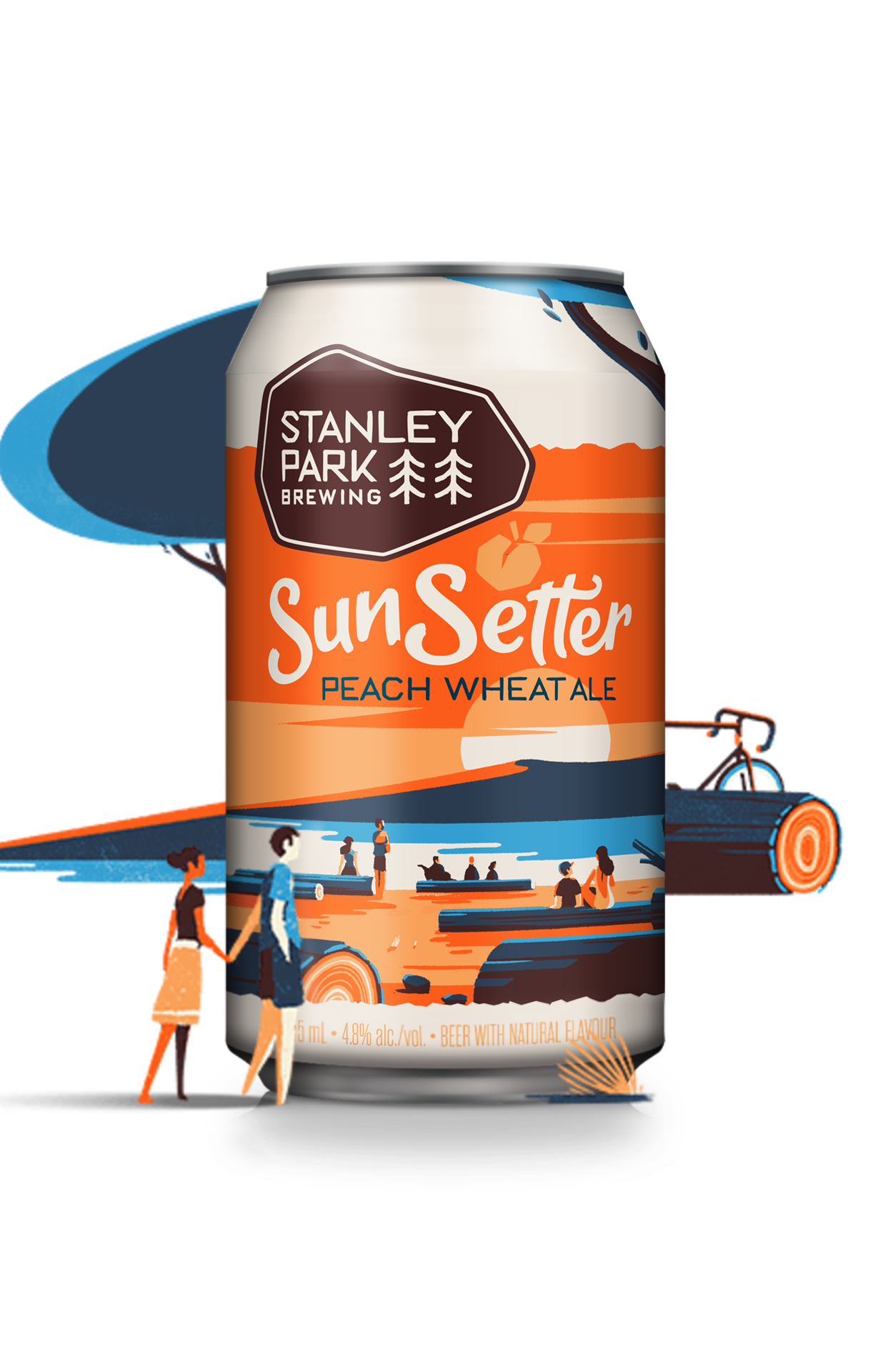 SunSetter Non Alcoholic Peach Wheat Ale - Stanley Park Brewing